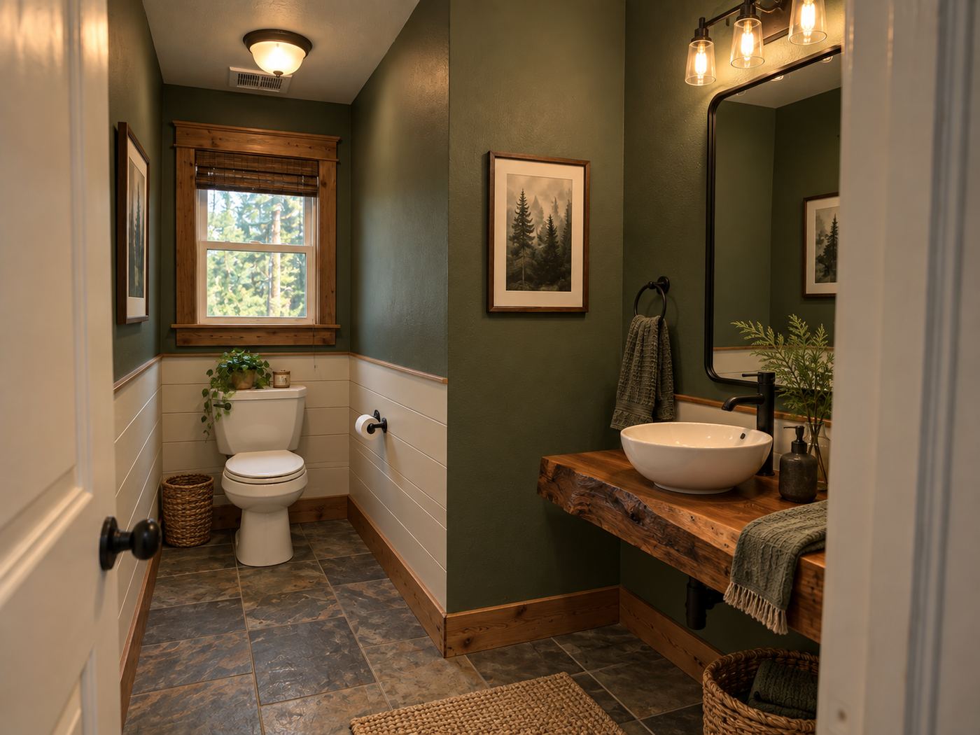 Half bath after remodel, Edgewood Woodland Home