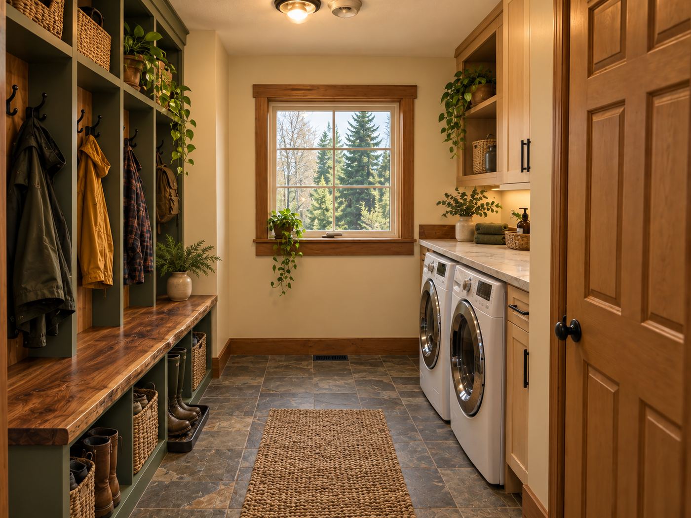 Mudroom & laundry after remodel, Fircrest Hearth Home