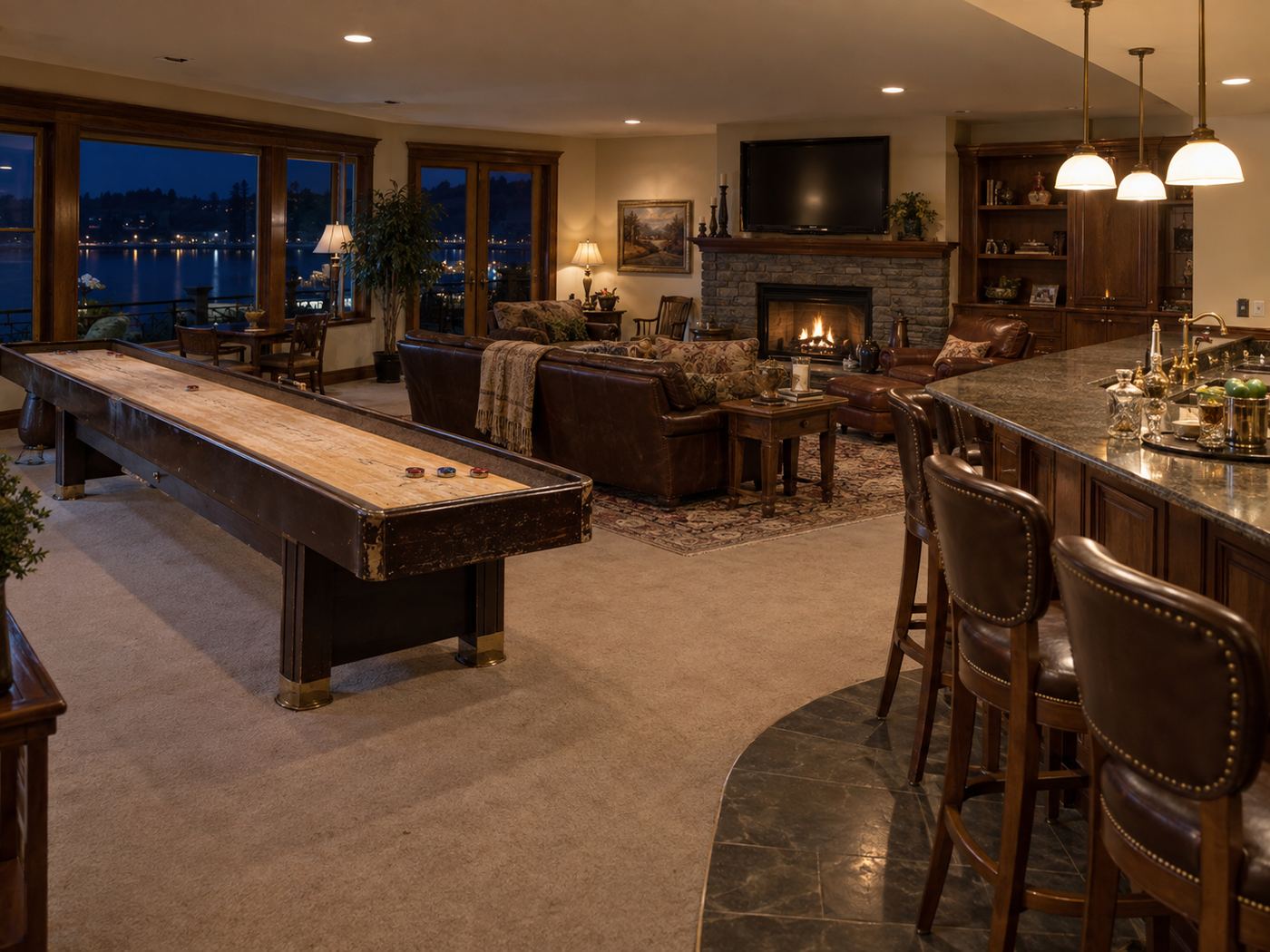 Recreation room before remodel