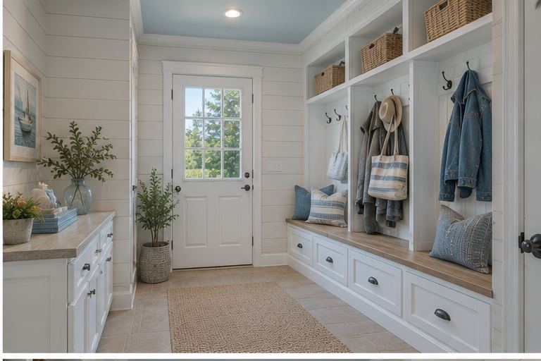 Mudroom after remodel, Gig Harbor Weekend House
