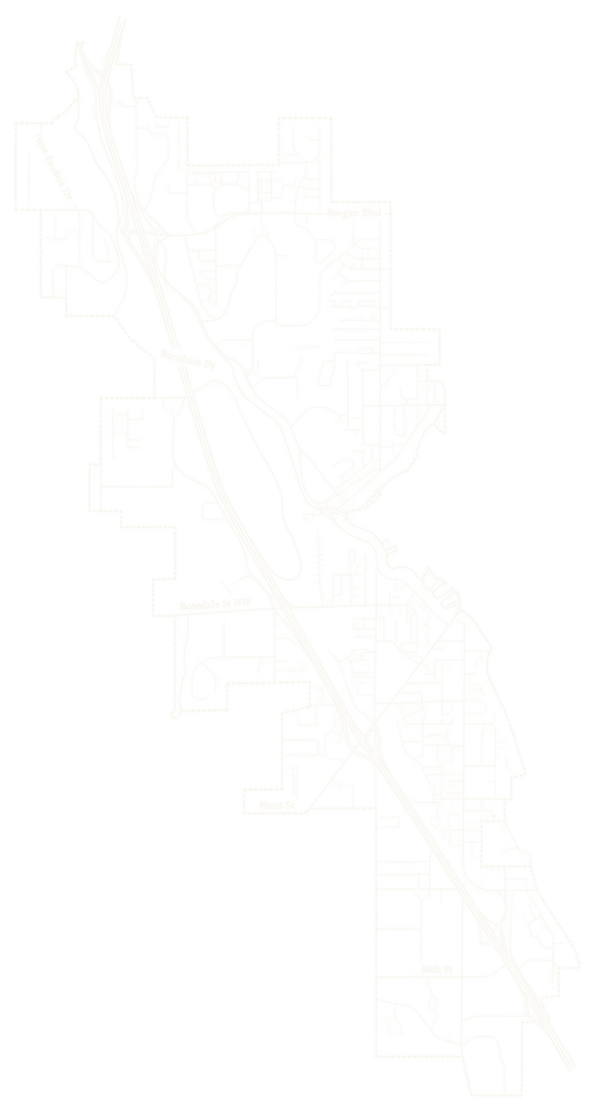 Line map of Gig Harbor, Washington