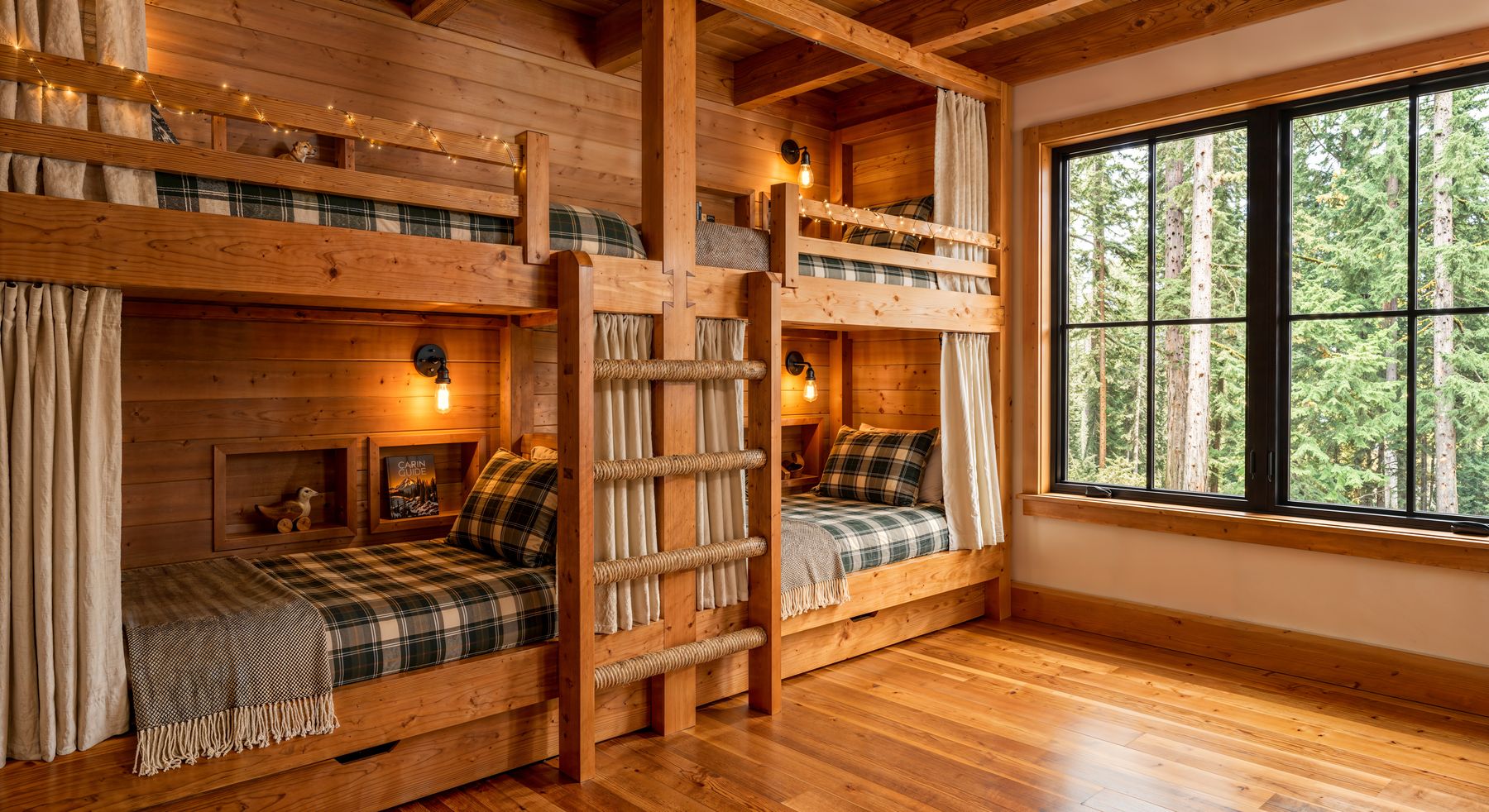 Built-in Bunk Room after remodel, Packwood Mt. Rainier Cabin
