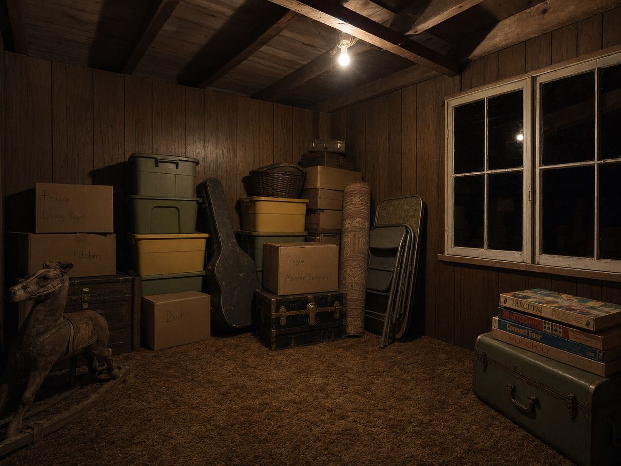Built-in Bunk Room before remodel